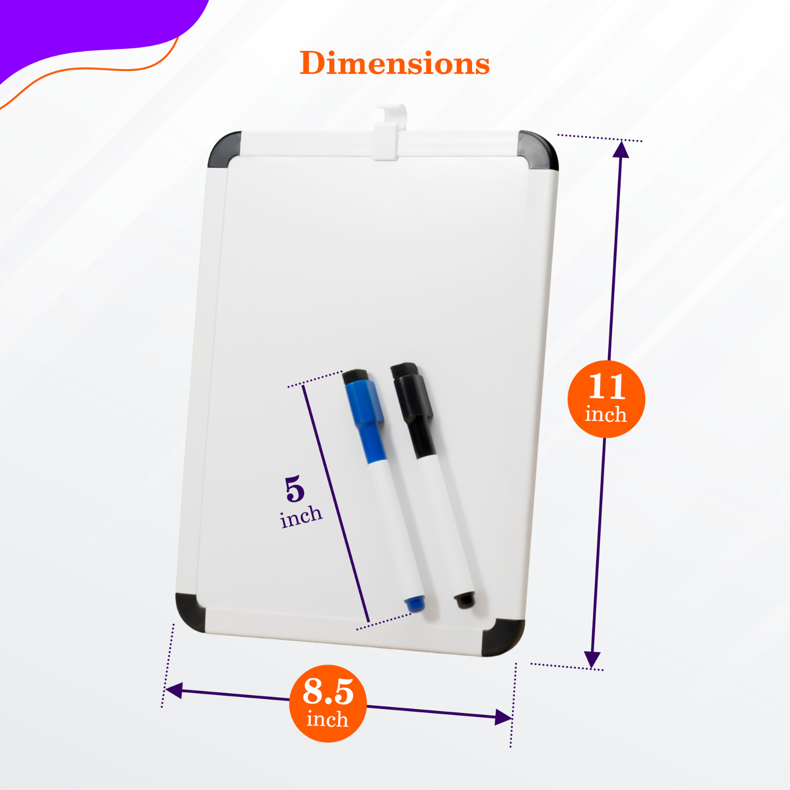 Magnetic Dry Erase Board 8 5 x 11 Inches Small White Board with Markers