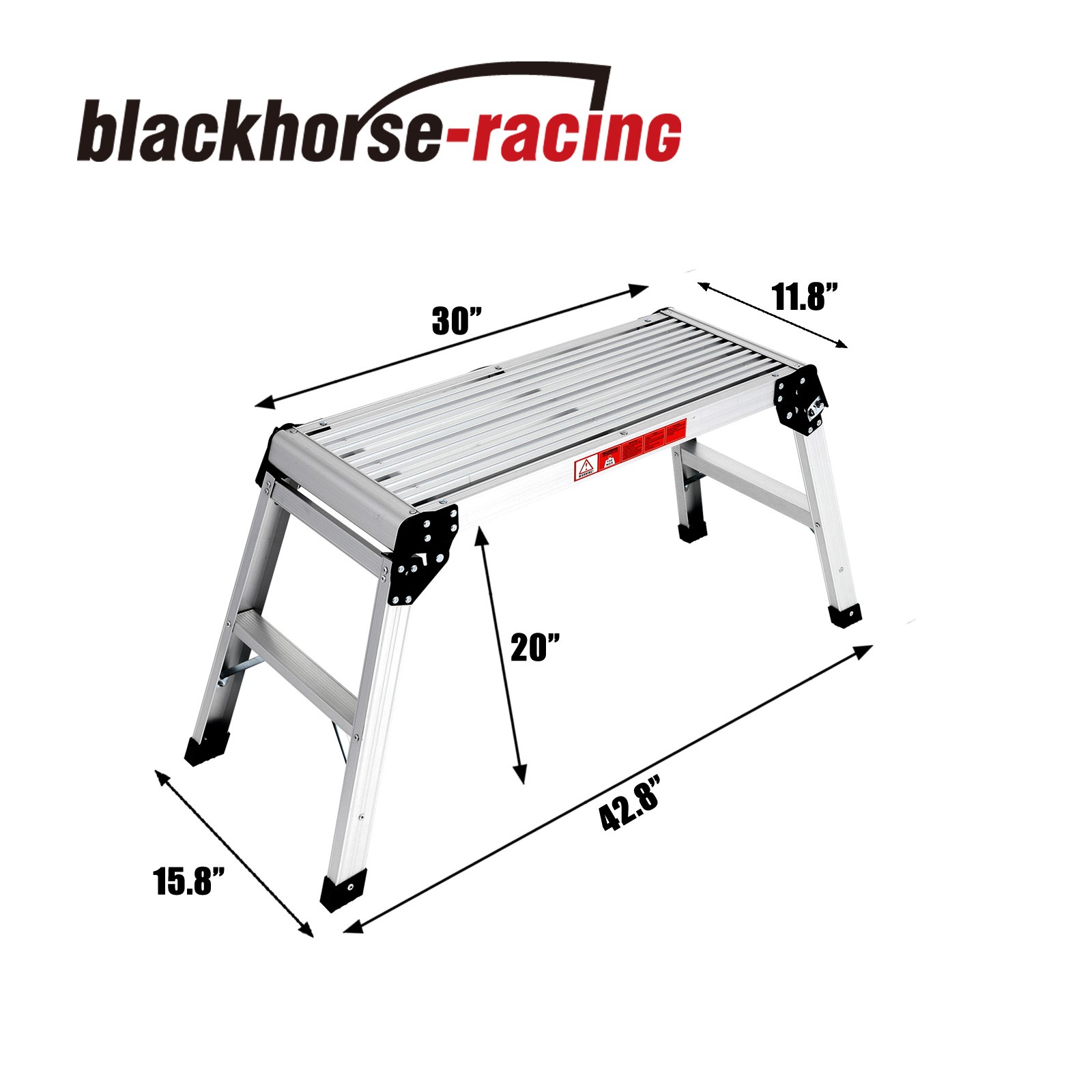 30″ Aluminum Folding Work Platform Drywall Ladder 330 lbs Non-slip Bench