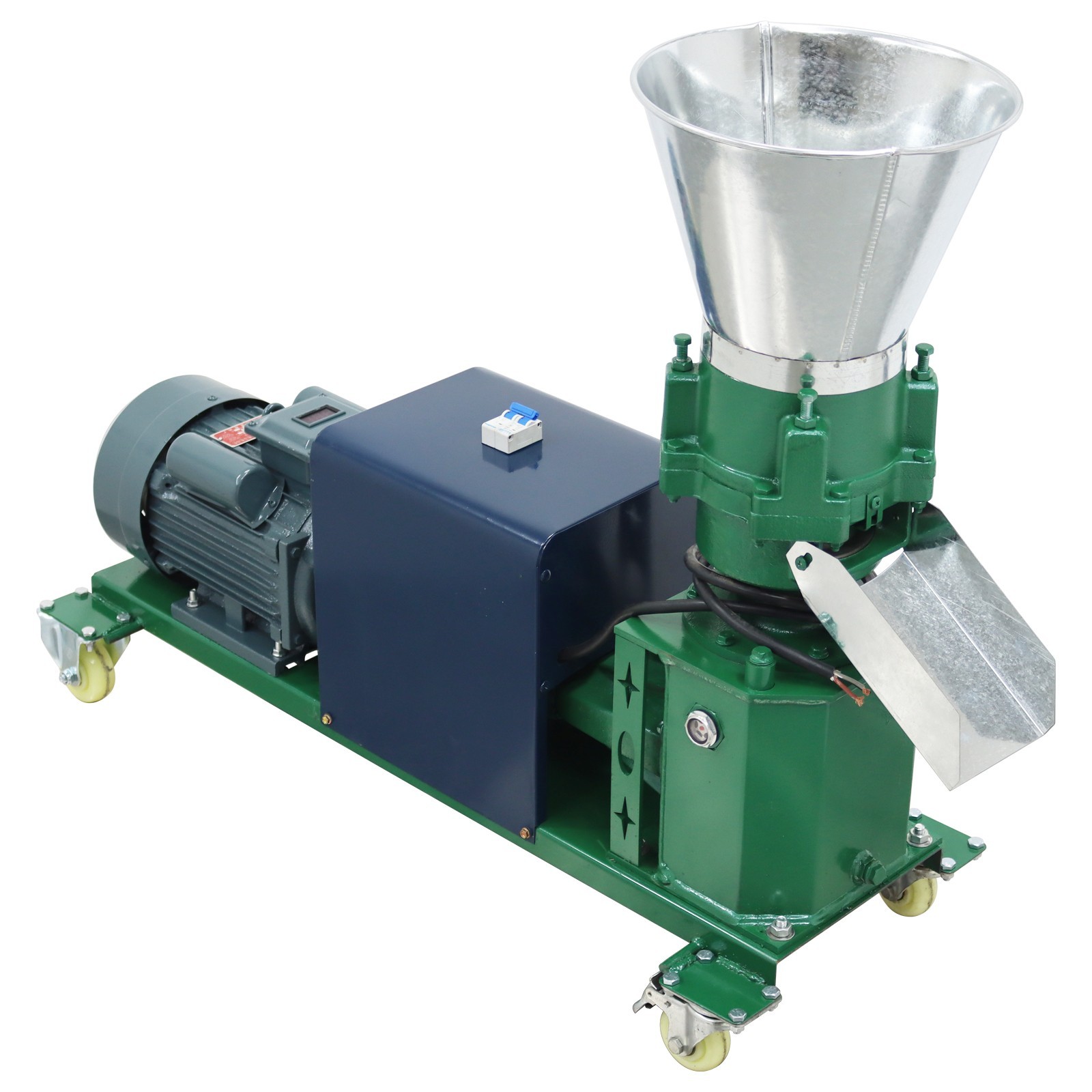 4Roller 2mm Animal Feed Pellet Mill Machine Fodder Pelletizer 150-200KG/h 220V