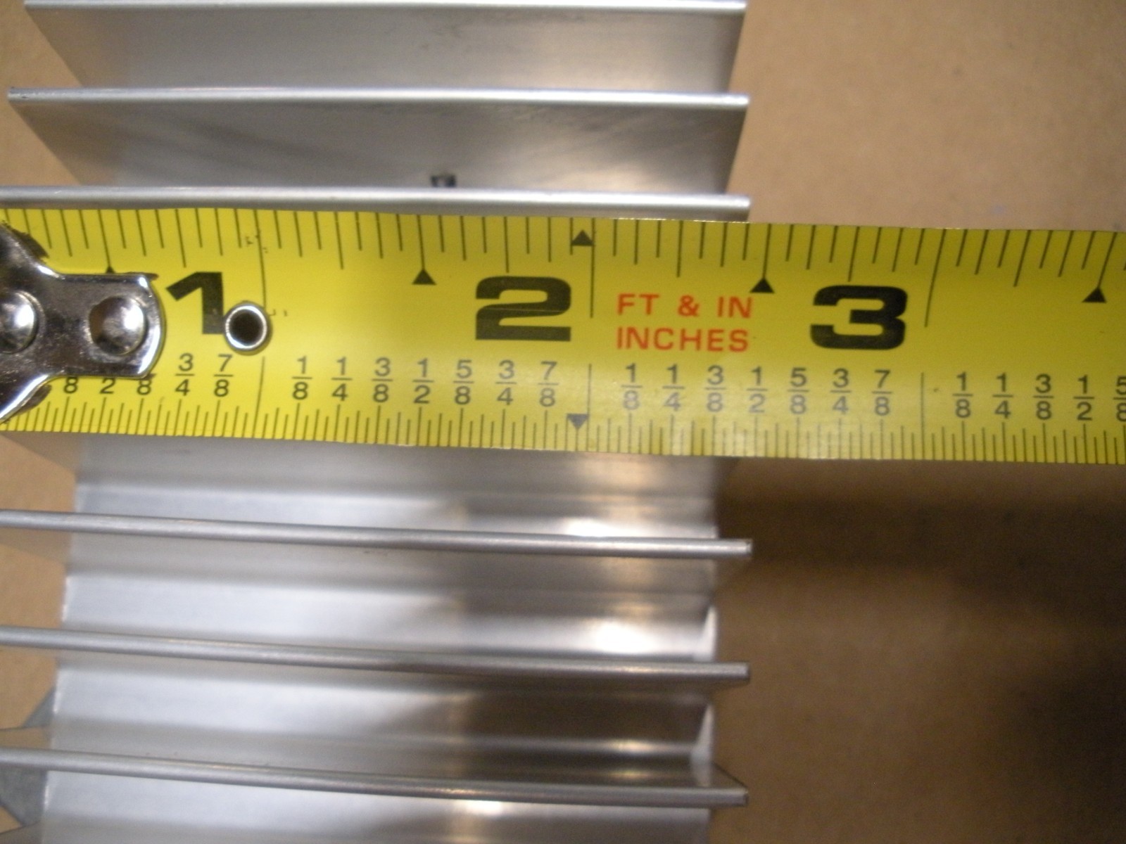 Aluminum heat sink 9″ x 2.5″ x 1.25″ 1 pounds 4 ounces