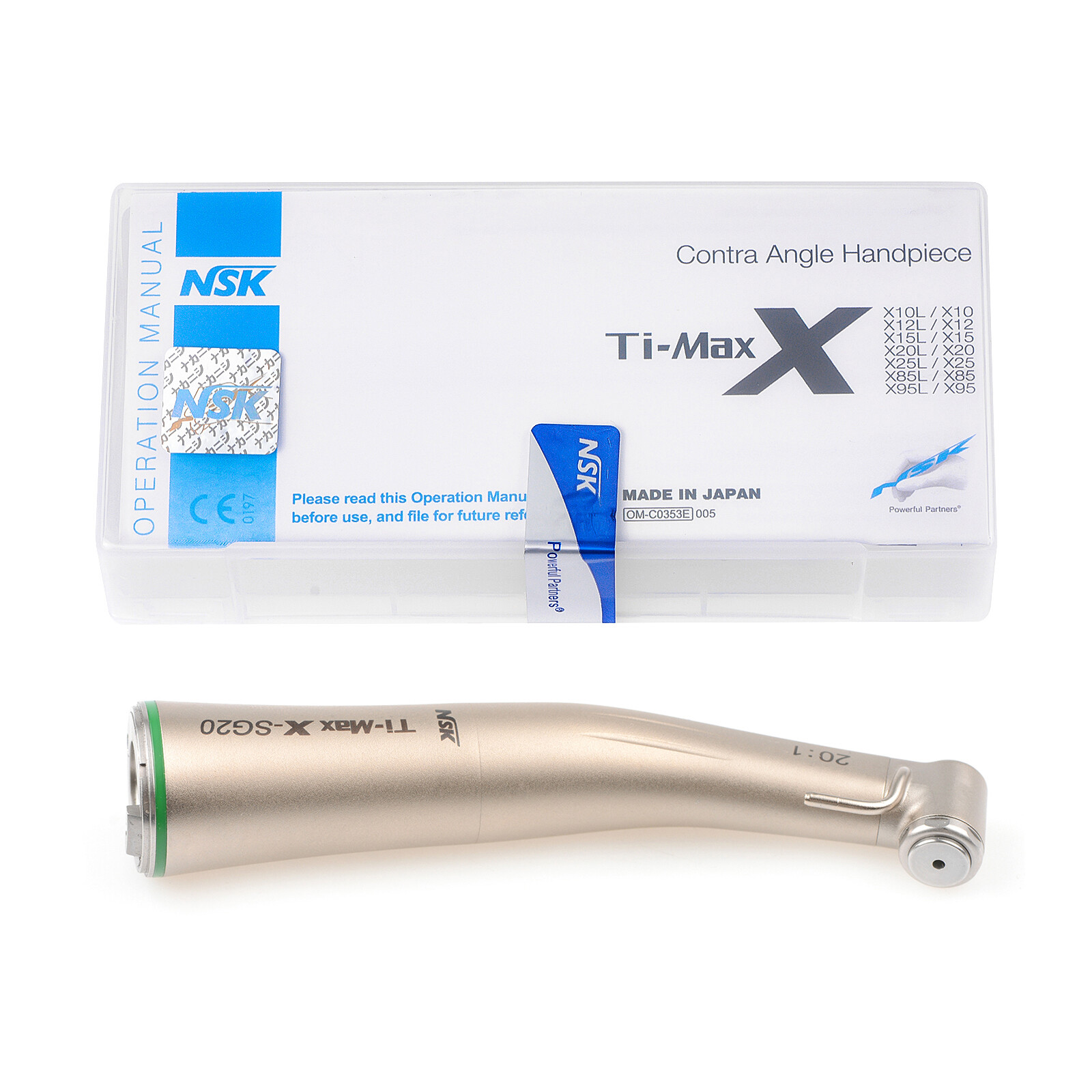 Ti-Max Dental 20:1 Fiber Optic Implant Contra Angle Handpiece SG20L/SG20 Fit NSK