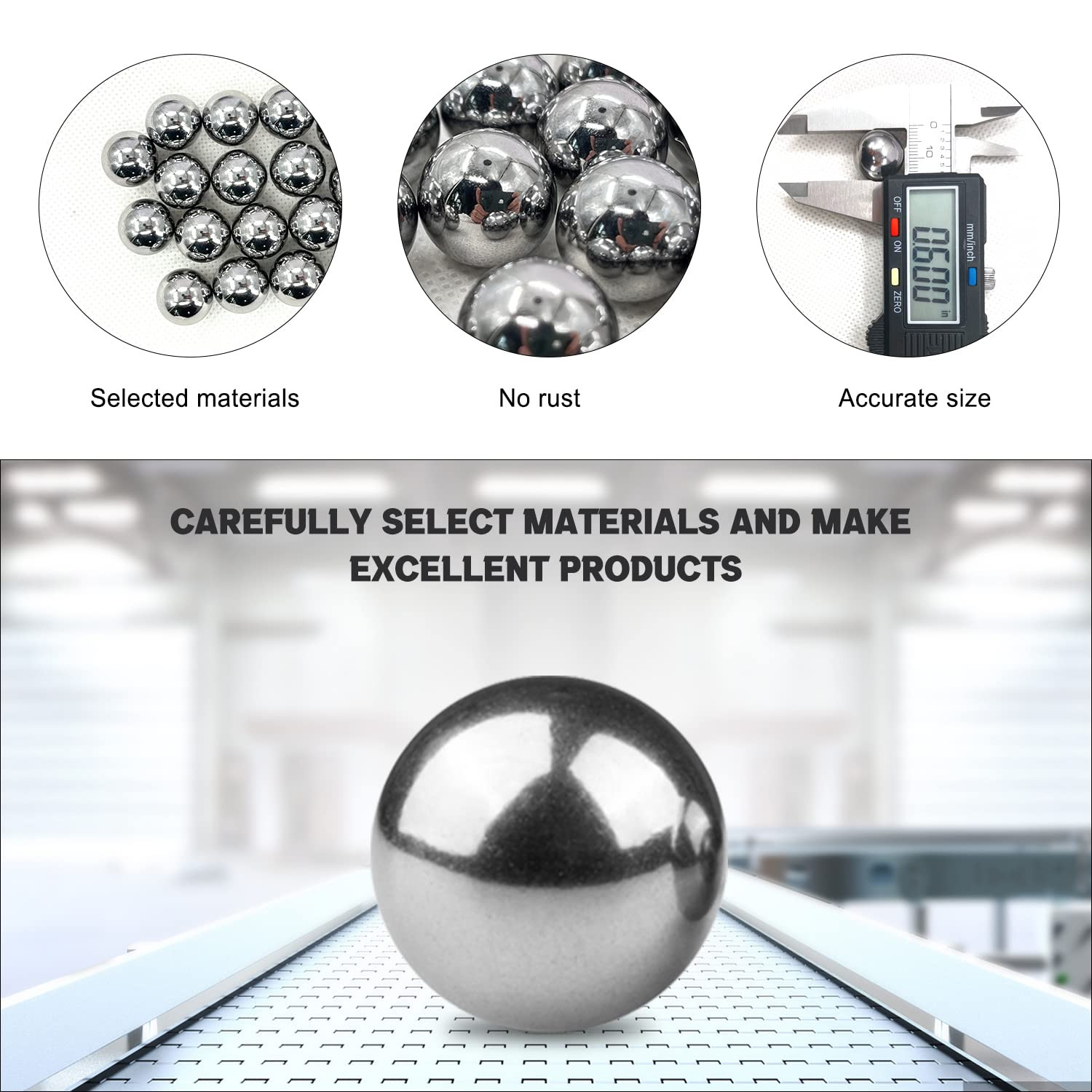 100 Pcs Steel Bearing Balls16Mm/0.625″ Precision Chrome Steel Bearing Balls G25