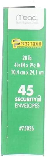 3 Mead 75026 #10 4 1/8 X 9 1/2 Press-it Seal-it 45 count white envelope free trk