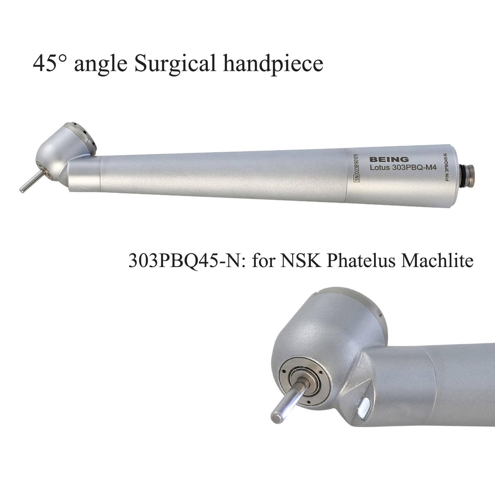 BEING Dental High Speed Handpiece Surgical 45 Degree Turbine NSK LED Coupling