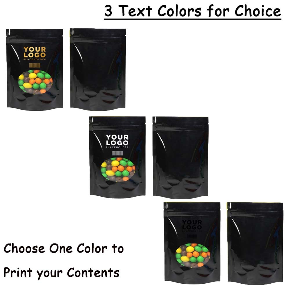 14g Heat-Sealable Stand-Up Bags-Custom Pouch with Clear Window for Candy&Treats
