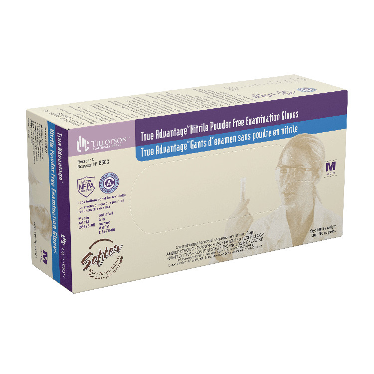 Dynarex True Advantage Nitrile Exam Gloves, Case of 10 boxes, 1,000 gloves total