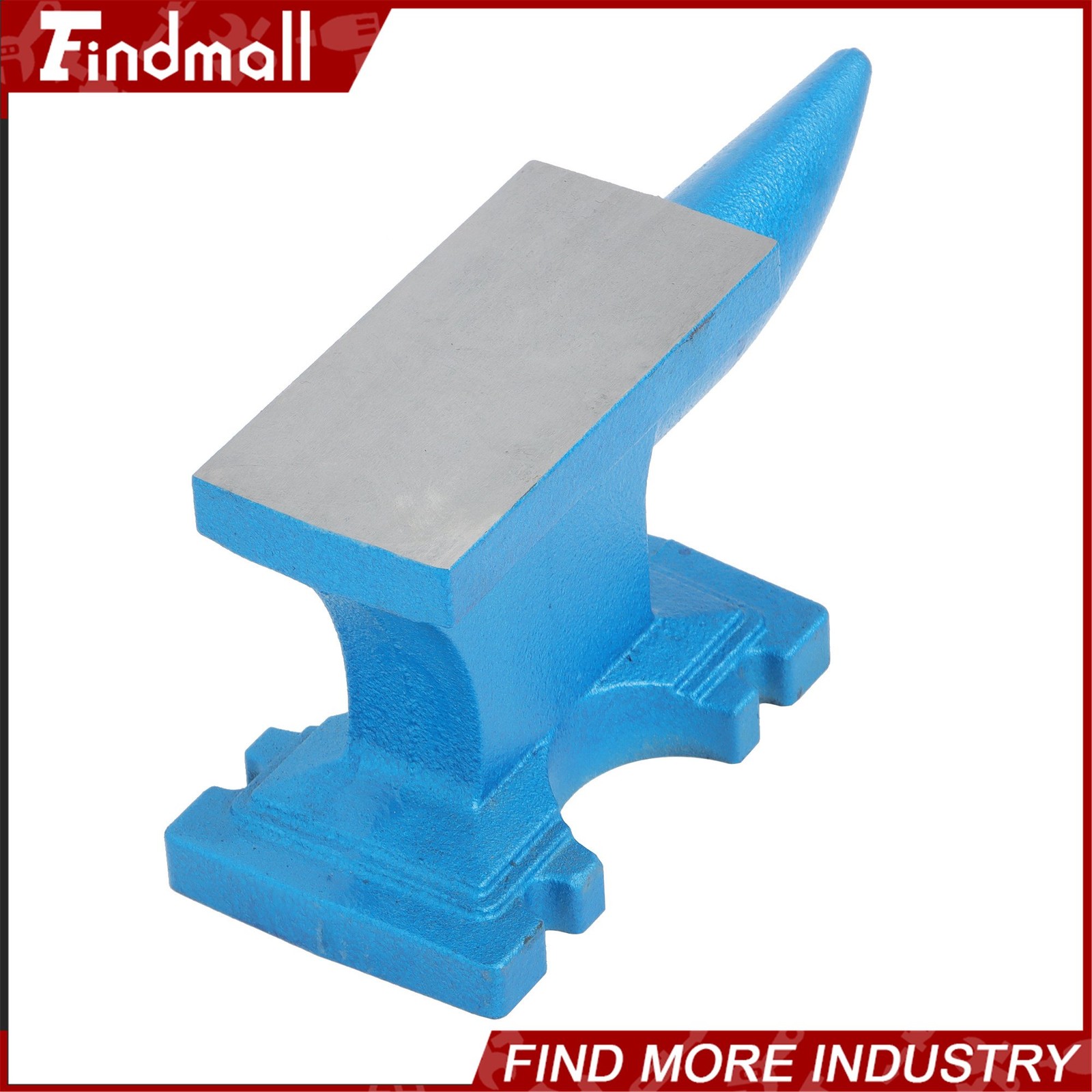 Findmall 24Lbs Cast Iron Anvil Blacksmith Anvil Hard Round Horn Forging Tool