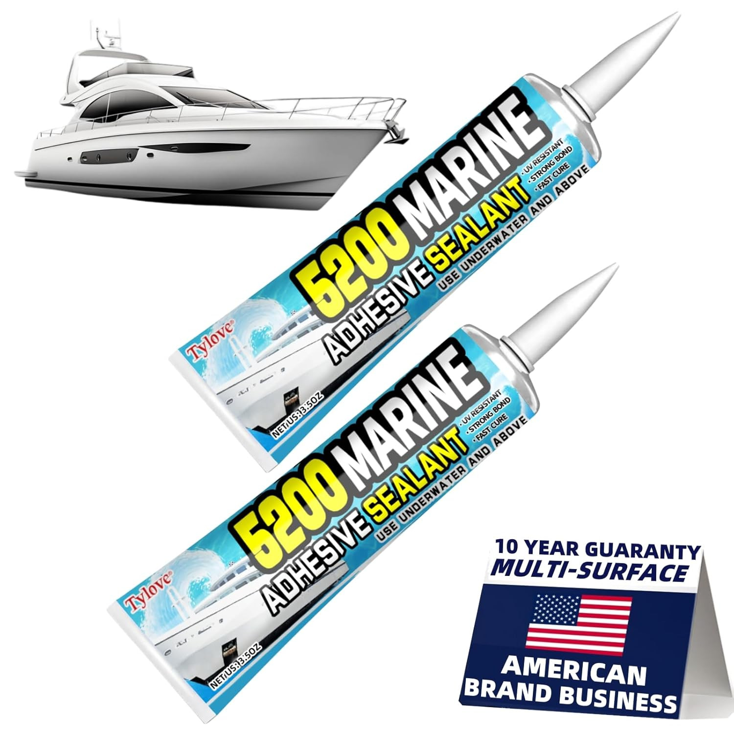 5200 Marine Sealant Adhesive Fast Cure – Permanent, Watertight Bonding and Seali