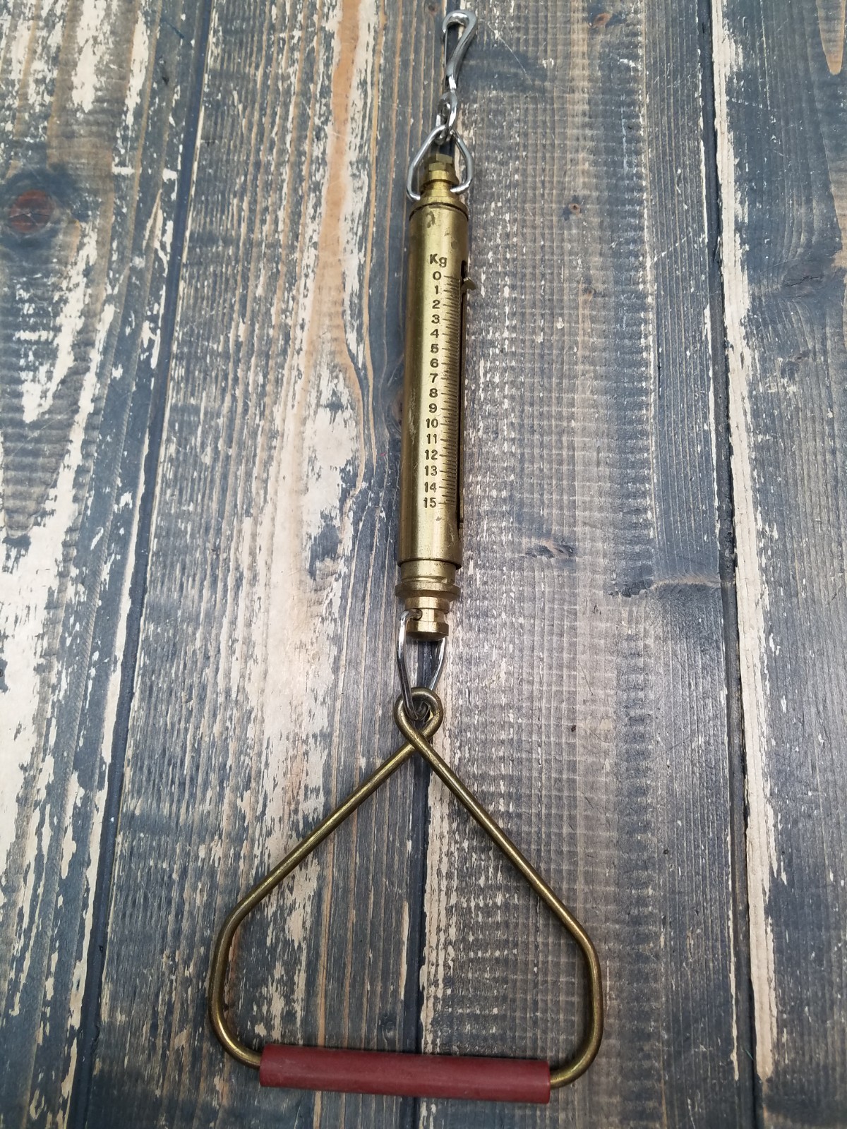 Chatillon NY USA INST-T Brass Spring Scale 50 Pounds 50lbs lbs 25 Kg 25KG