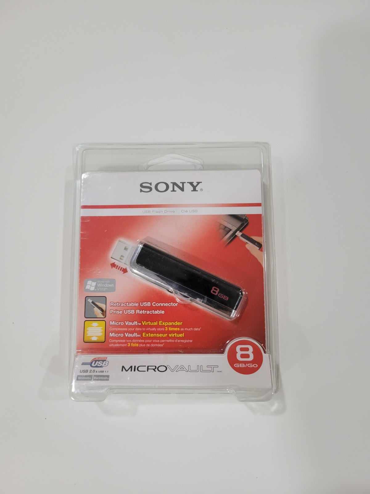 USM8GJ – SONY – USB 2.0 FLASH DRIVE – MICROVAULT – 8GB