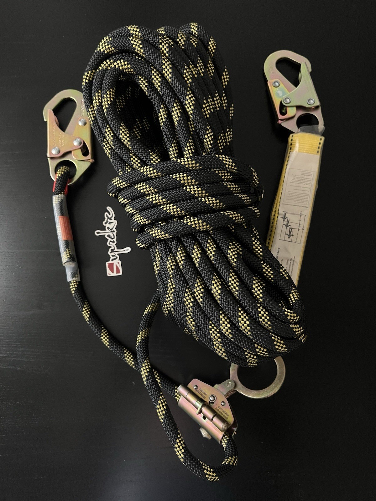 VEVOR Climbing Lanyard 100 ft. Fall Protection Rope Polyester Rope CE Compliant