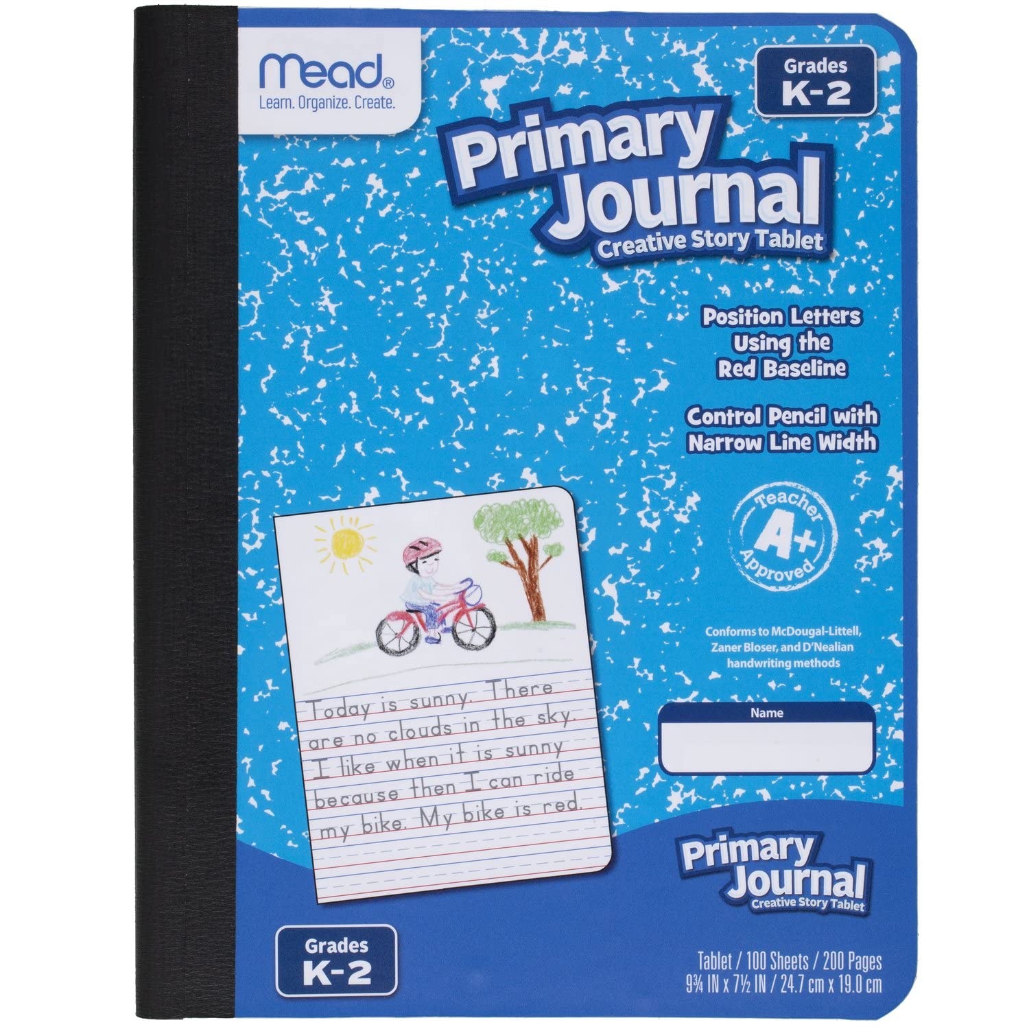 Primary Journal Creative Story Tablet Composition Notebook K-2 Blue Writing Pad