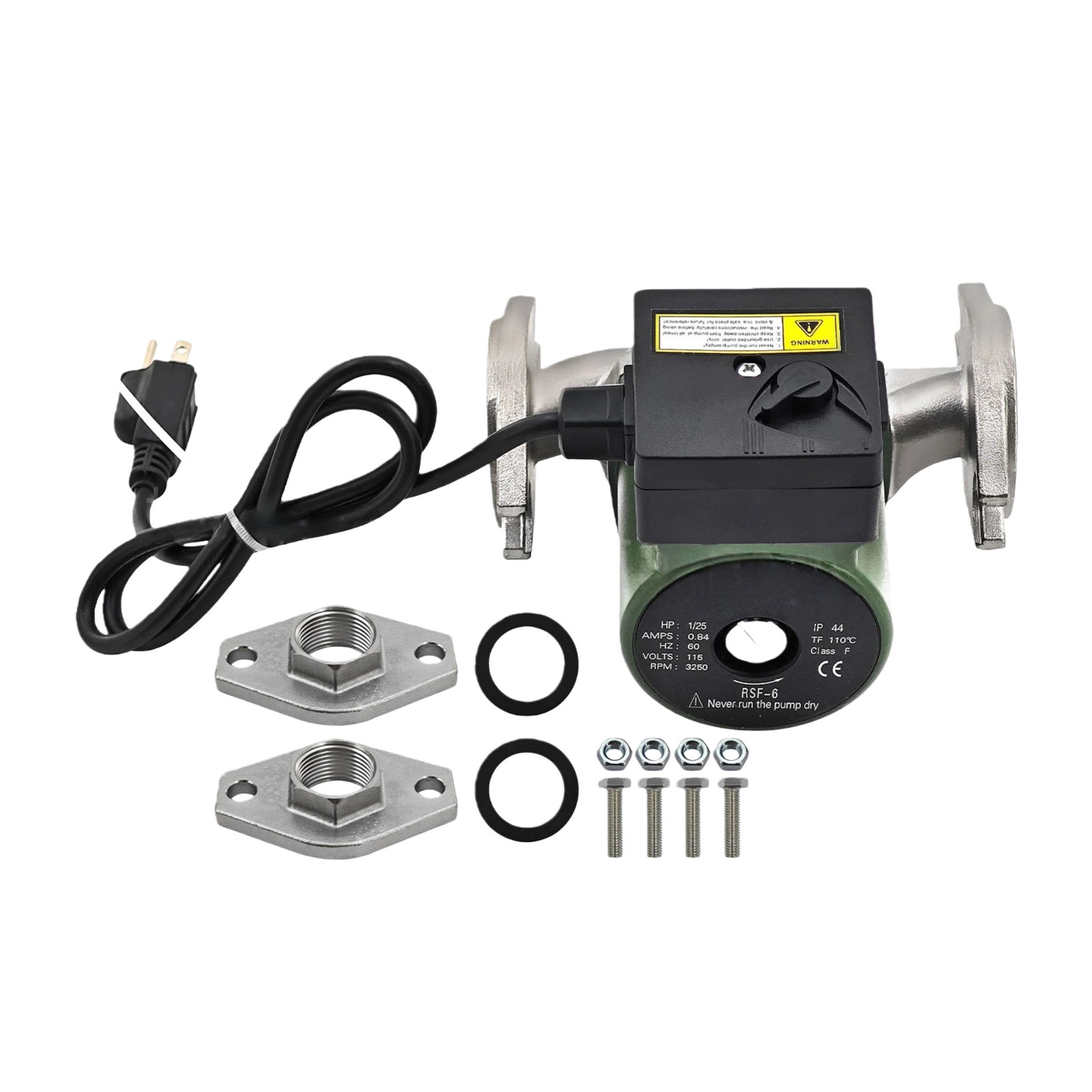 Stainless Steel Circulator Pump 115V 1/25hp 008-SF6 Fits For Hardy Boiler Taco