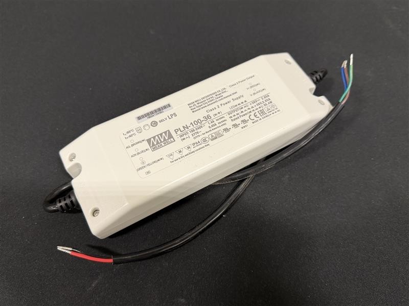 MeanWell PLN-100-36 – 100w 36V Dimmable CV LED Driver 0~10Vdc, 10V PWM