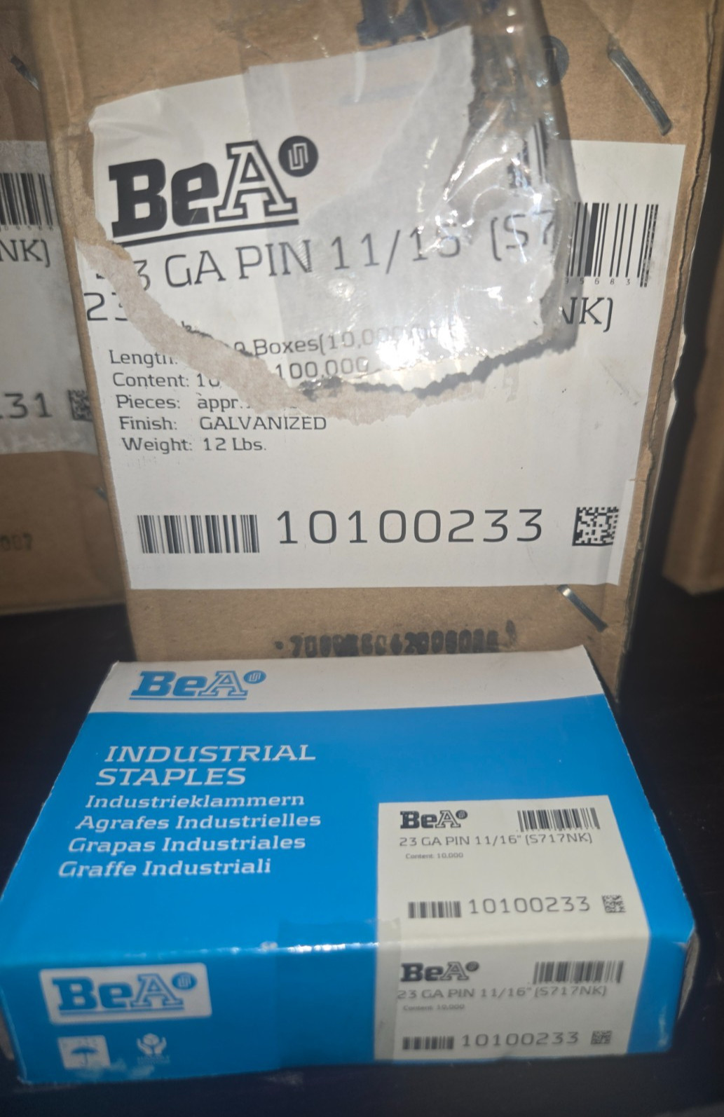 BeA 23 GA PIN 11/16″ S717NK Headless Pins Box of 10,000