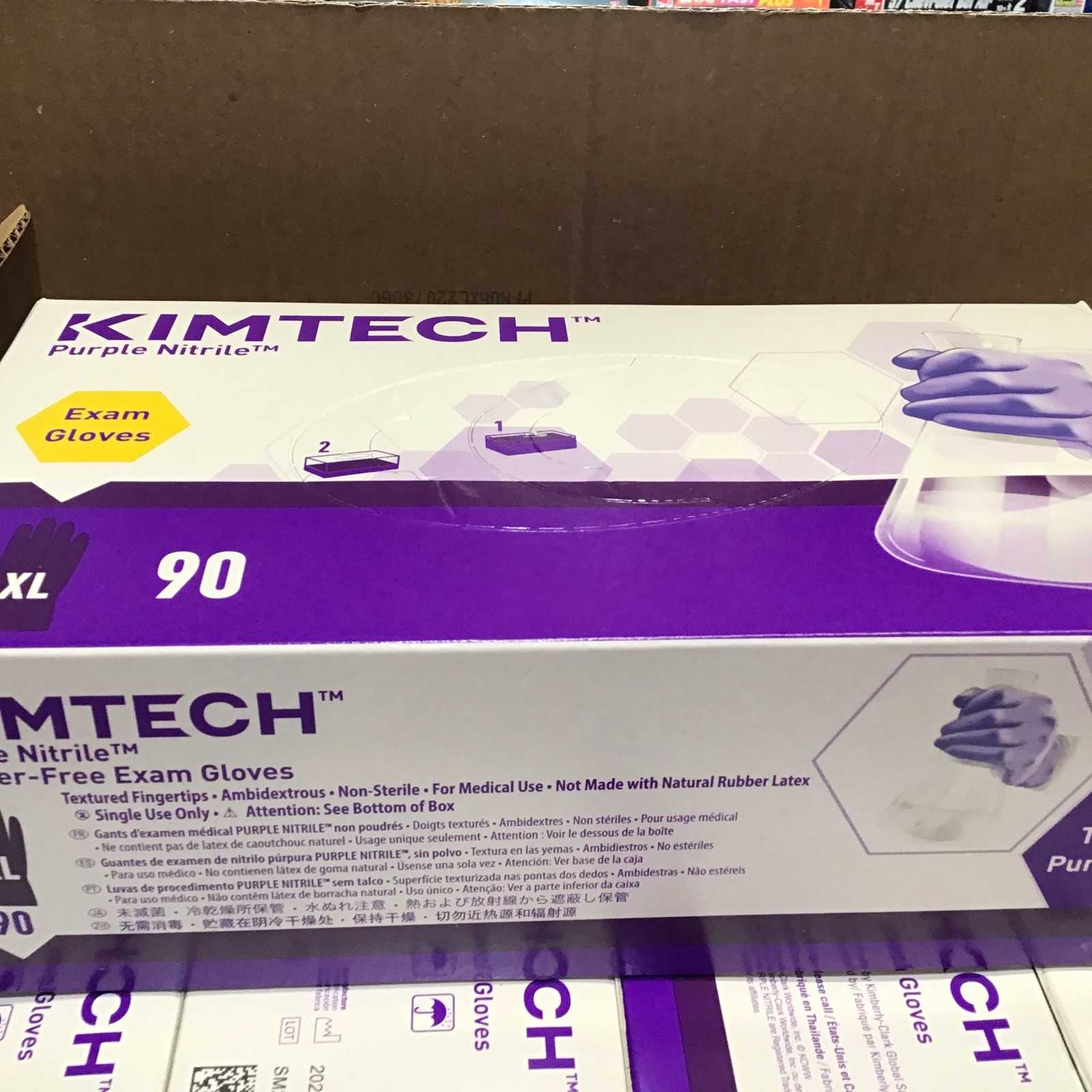 Kimtech K-C55084 Work Glove Size XL Purple Nitrile Powder Free Case of 900