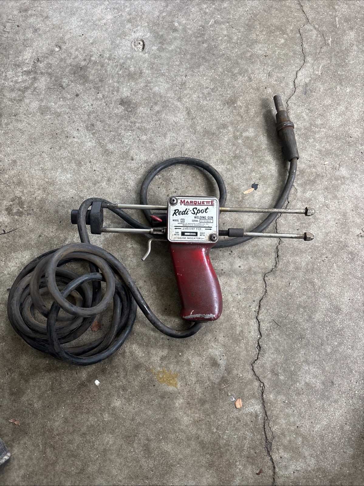 Vintage Marquette Redi-Spot Model 21 Welding Gun Spot Welder Auto Body Untested