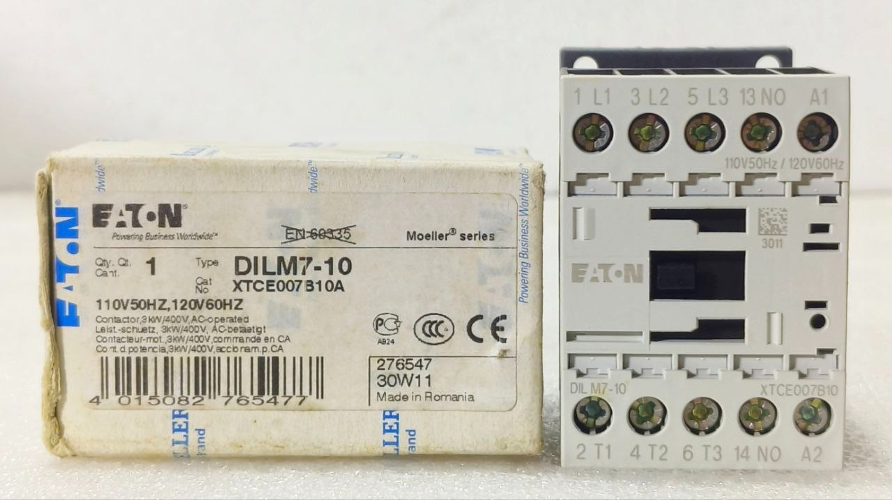 NEW🆕EATON MOELLER DILM7-10 XTCE007B10A CONTACTOR 110V 50HZ / 120V 60HZ 3-POLE