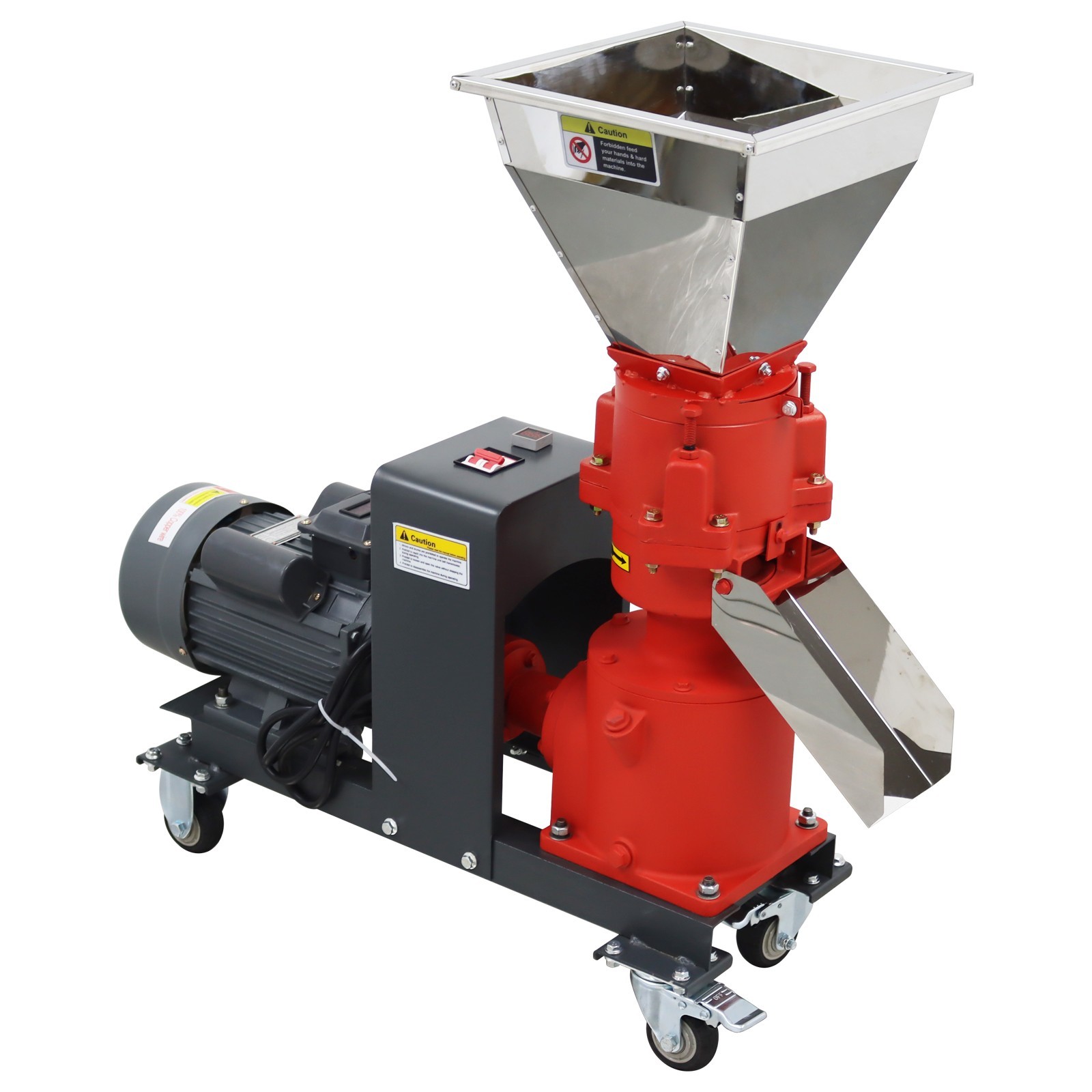 2.5mm Feed Pellet Mill Machine Feed Granulator 3 Head Press Roller 150KG/h 220V