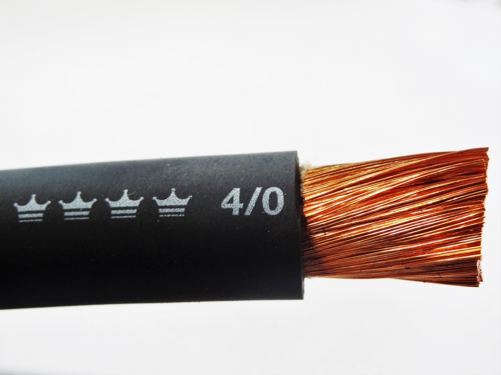 10′ 4/0 EXCELENE WELDING CABLE BLACK MADE IN USA 600V UP TO 600 AMPS