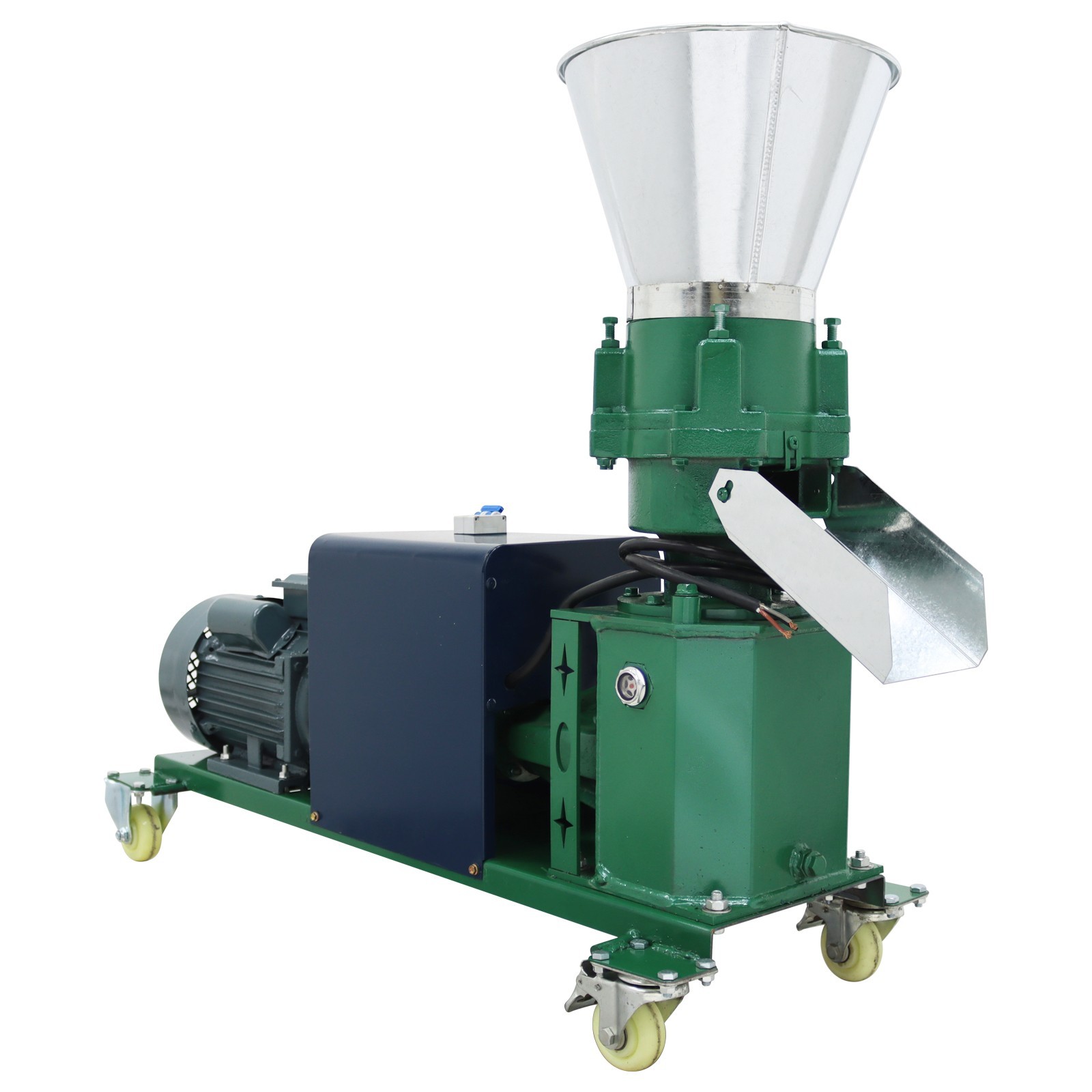4Roller 2mm Animal Feed Pellet Mill Machine Fodder Pelletizer 150-200KG/h 220V