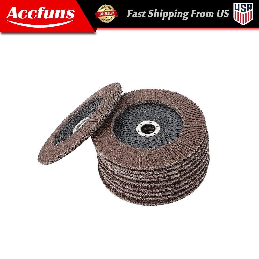 10 Pcs 7″ x 7/8-Inch Flap Discs Flapper Wheel for Angle Grinder T29 40 Grit