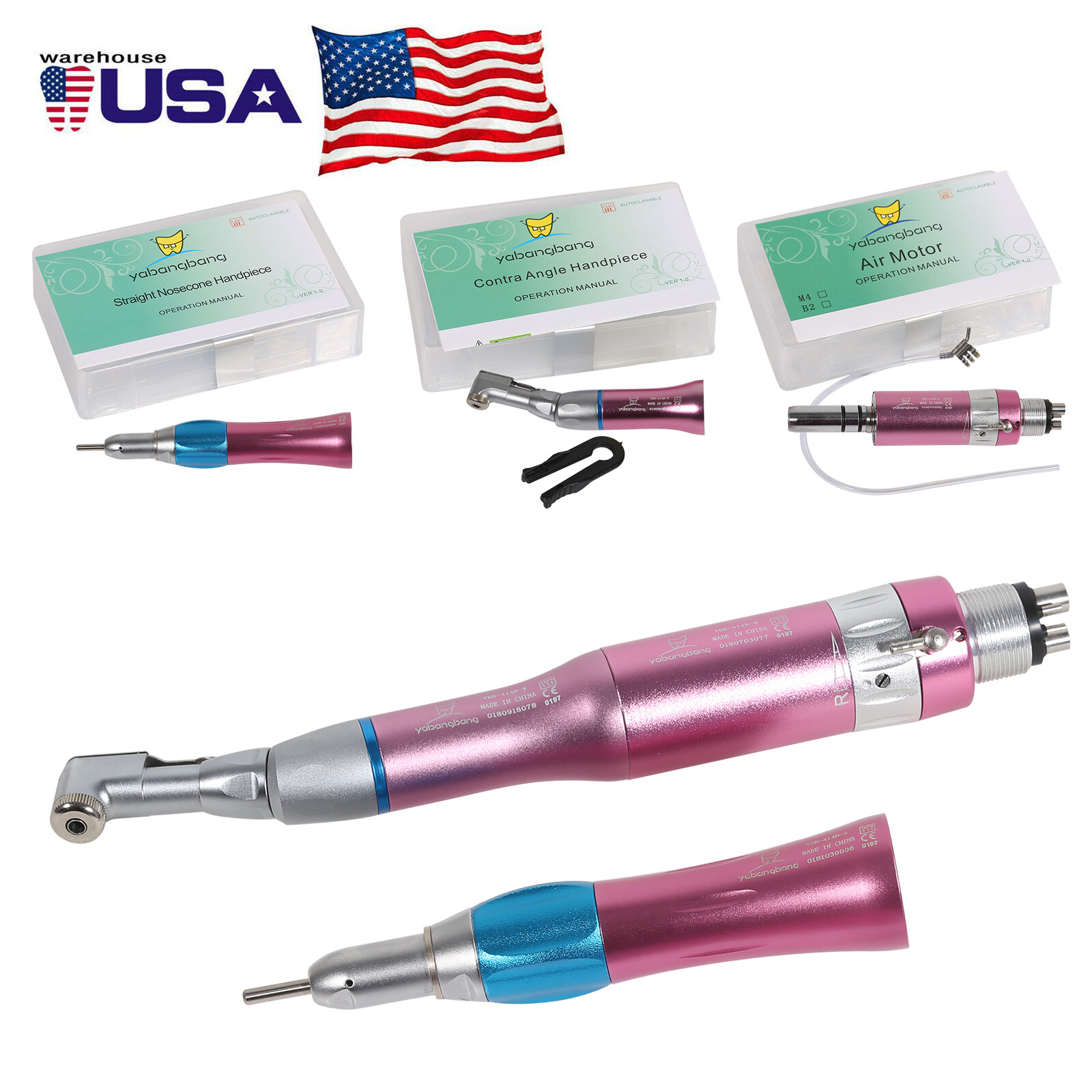 Estilo NSK Dental Latch Contra Angulo Baja Velocidad Pieza de Mano Handpiece PK