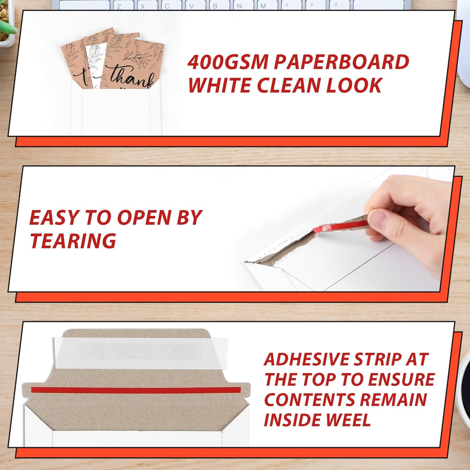 150 Pcs 7 x 9 Inch Rigid Mailers Self Adhesive Stay Flat Rigid Mailers Photo …