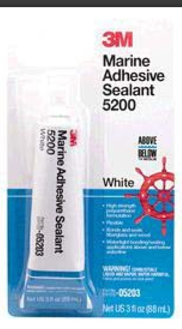 3M Marine Adhesive Sealant 5200, White, 3 oz Tube