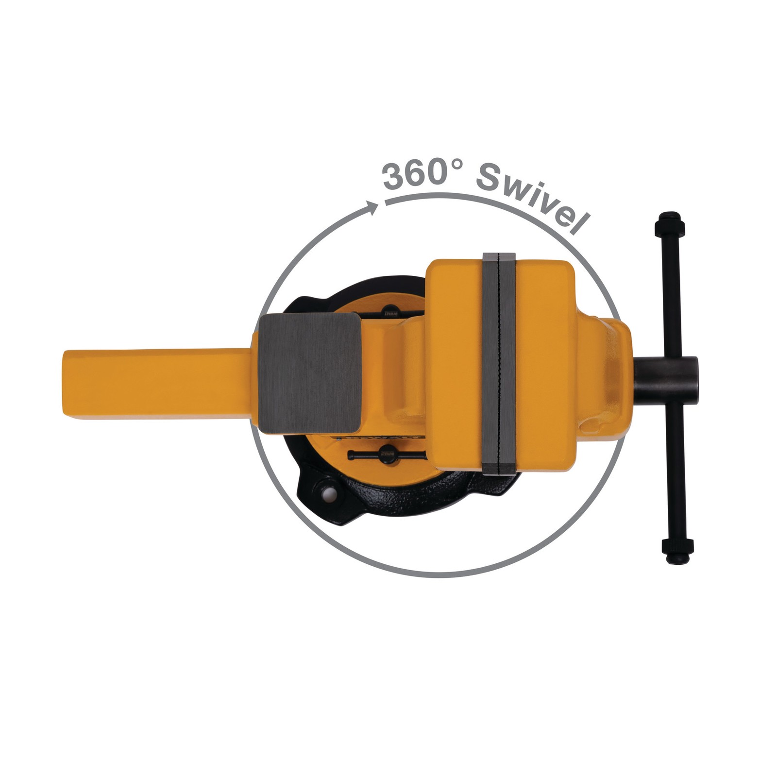 DEWALT 6-Inch 4400lb Capacity Bench Vise with Anvil in Yellow & Black DXMF06BV
