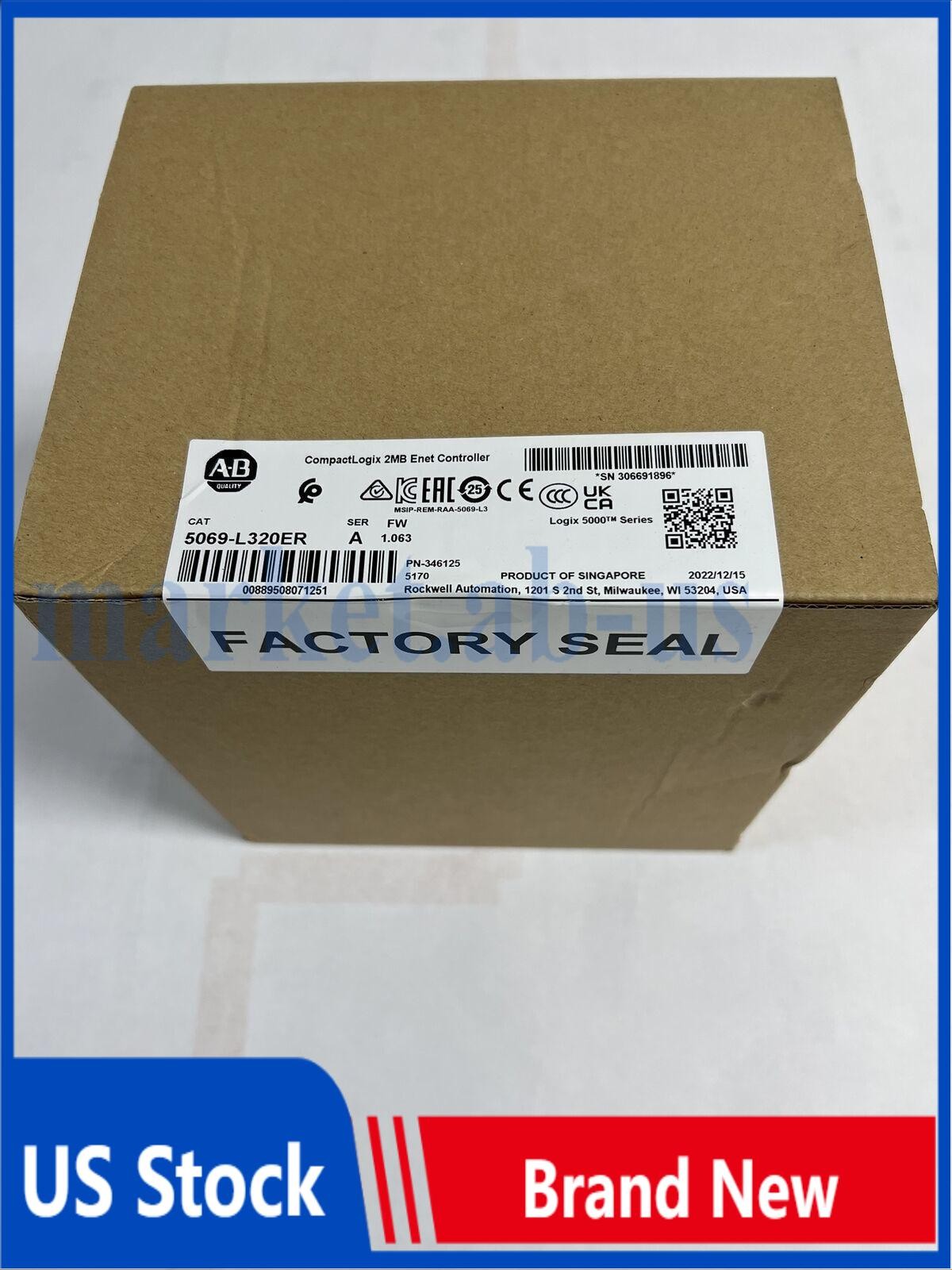 New Sealed AB 5069-L320ER /A CompactLogix 5000 Controller Surplus 5069L320ER-