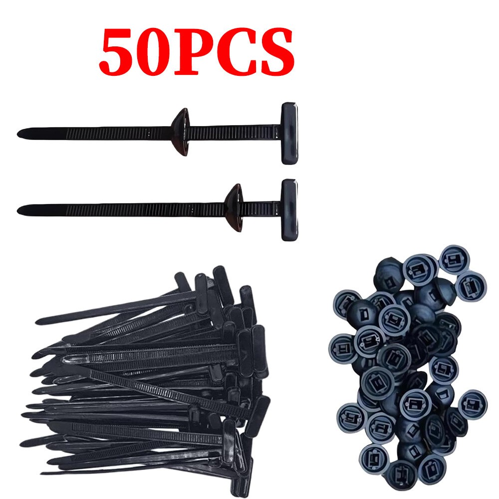 50pcs，100pcs Nylon Universal Cable Tie Buckle Heavy Duty Self-Locking Free Ship