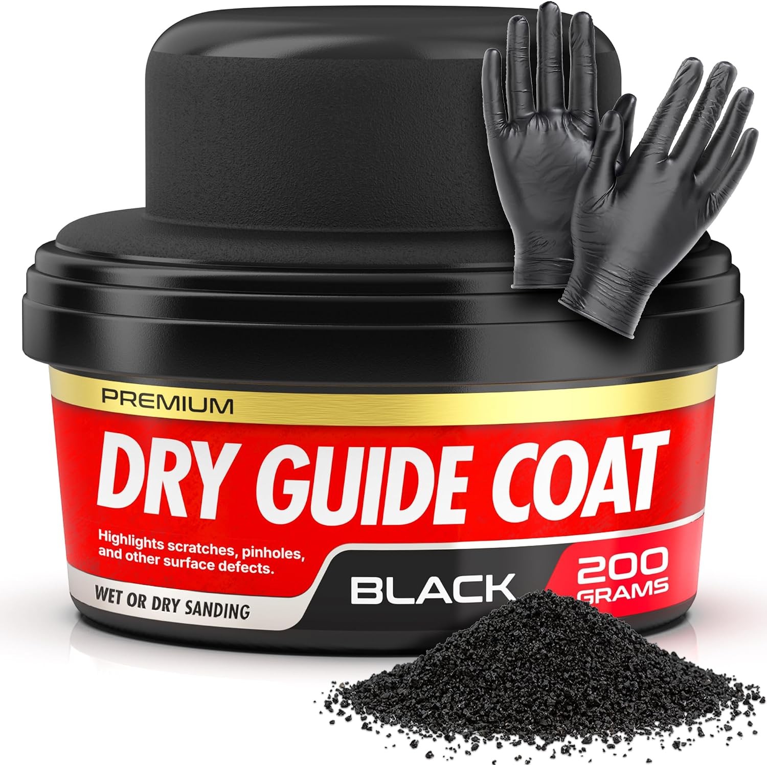 Dry Guide Coat Powder – Highlights Scratches, Pinholes, Low Spots & Other Defect