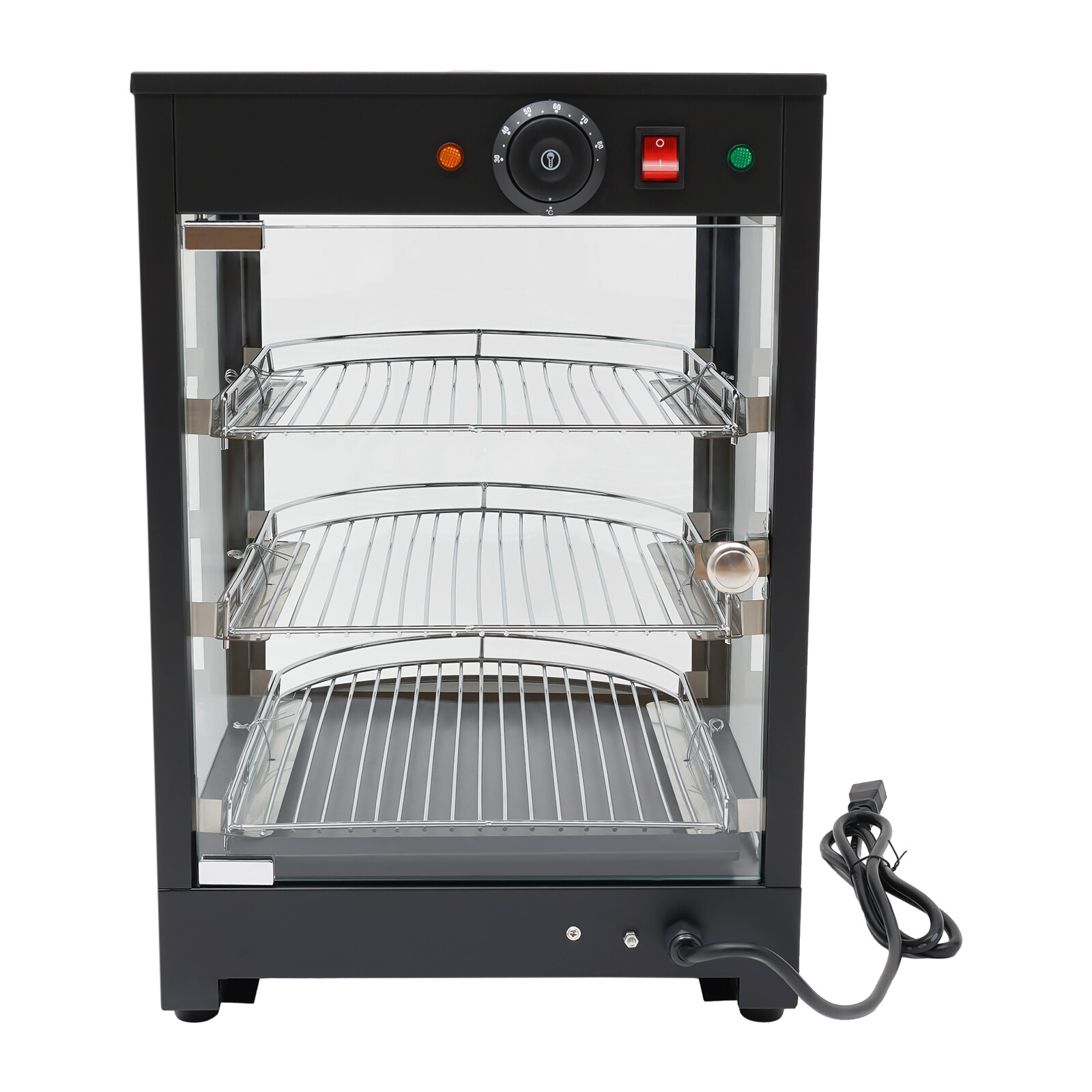 3-tier Commercial Food Warmer Display Case Warming Cabinet For Pizza Tart Burger