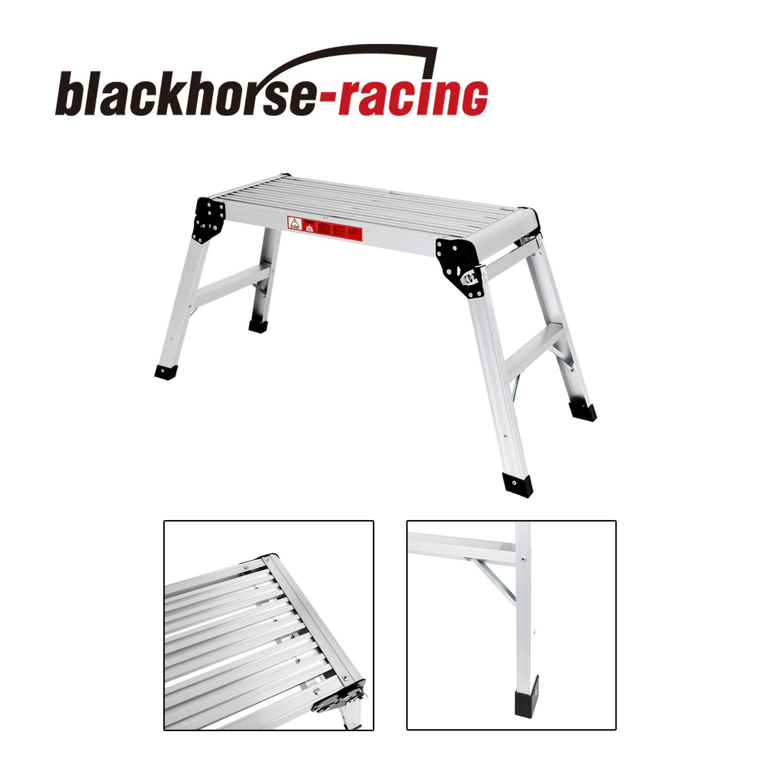 30″ Aluminum Folding Work Platform Drywall Ladder 330 lbs Non-slip Bench