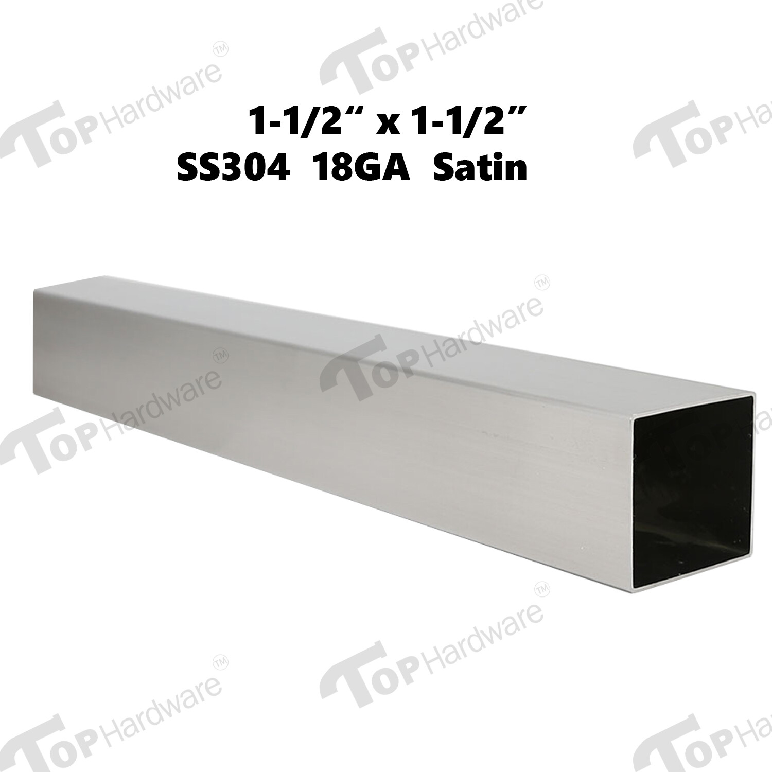 Stainless Steel 304 Garde Square Tube 1-1/2″ x 1-1/2″ x 18 Gauge (Custom Order)