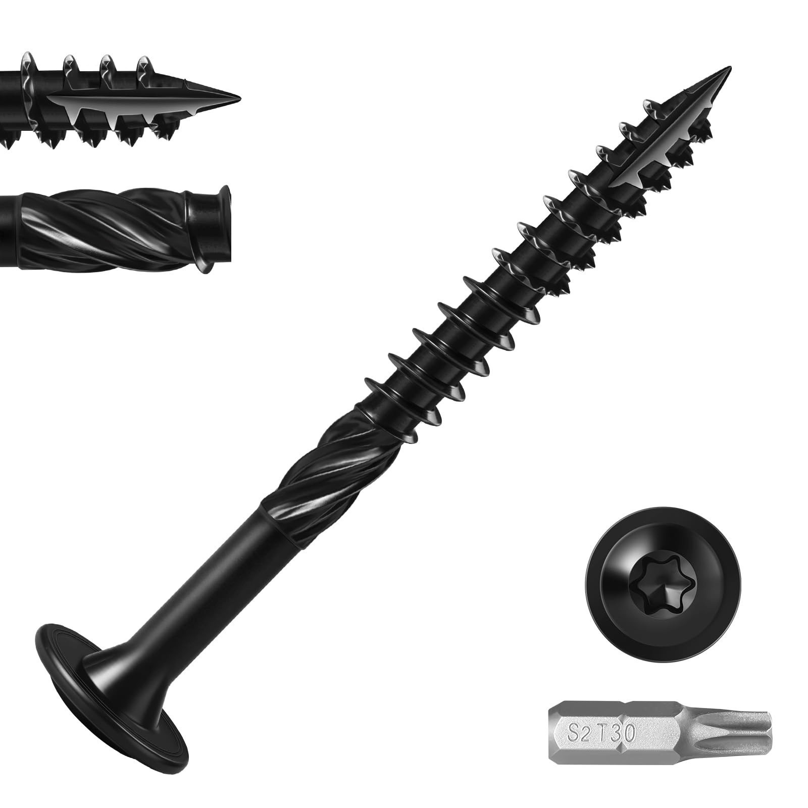 Lag Screws #14 x 3 Inch Heavy Duty Wood Timber Screw Rust Resistant T30 Star Bit