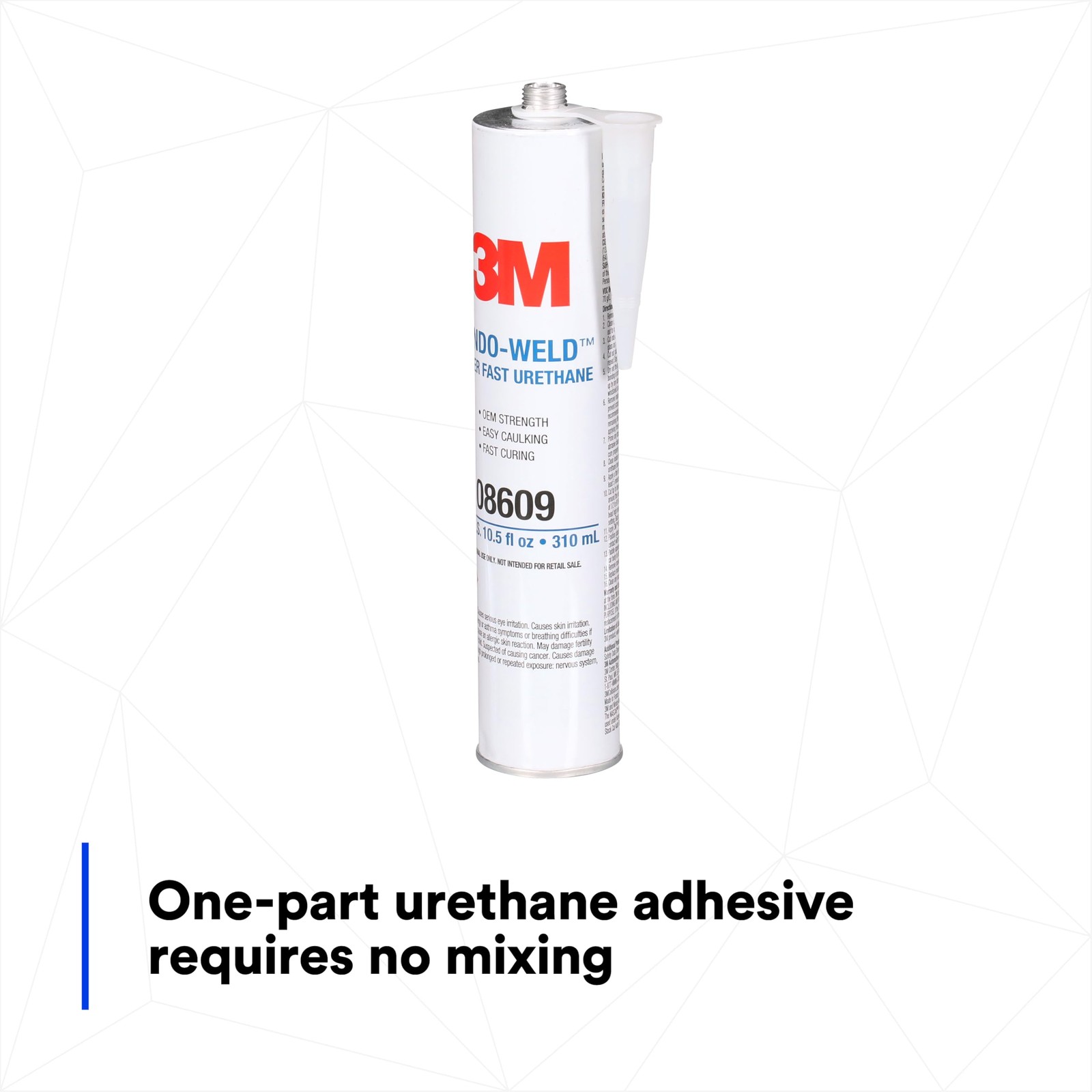 3M 08609 Window-Weld Super Fast Urethane Windshield 10.5 Ounce, Black