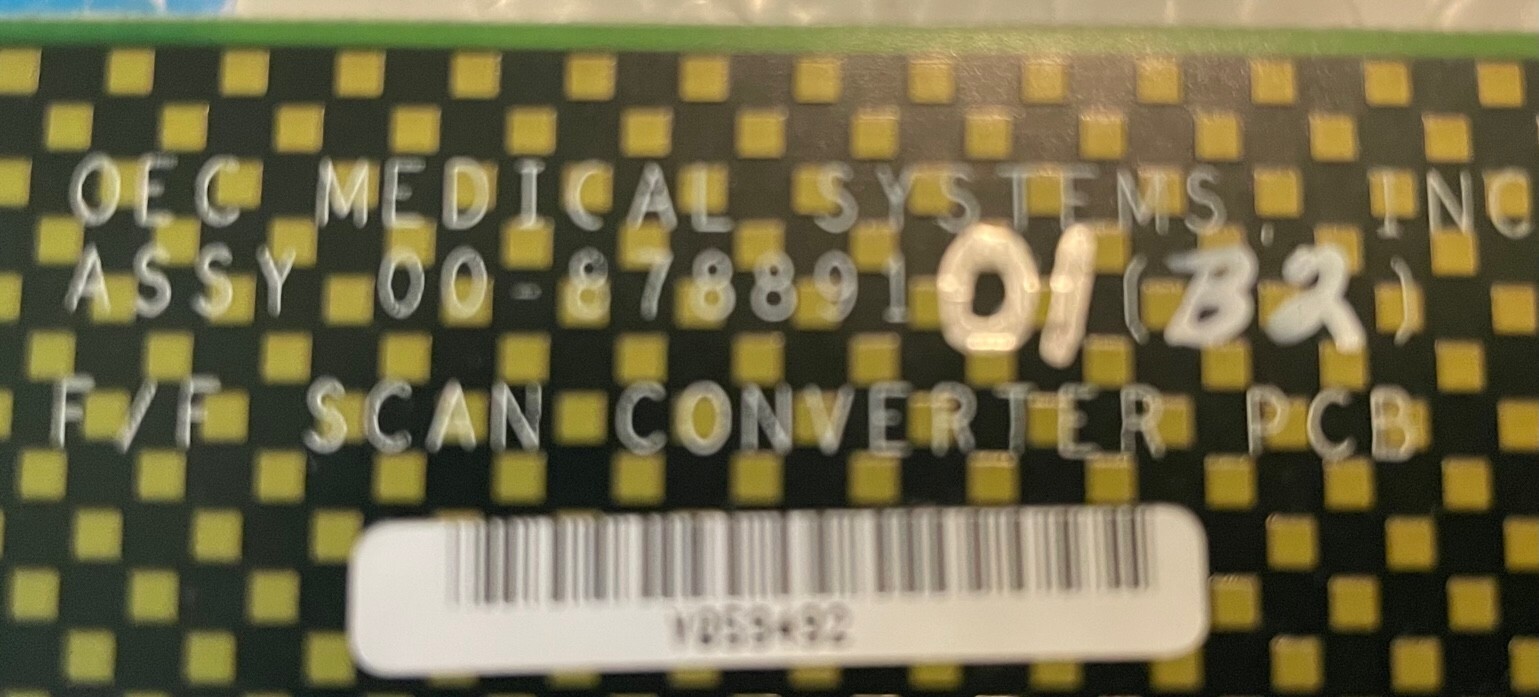 GE OEC 6600 Mini C-arm FF Scan Converter PCB Board – Assy 00-878891-01 (B2)
