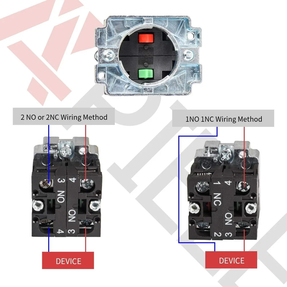 2 Pack 22mm Selector Switch 2 Position Maintained 1NO Panel Control Switch