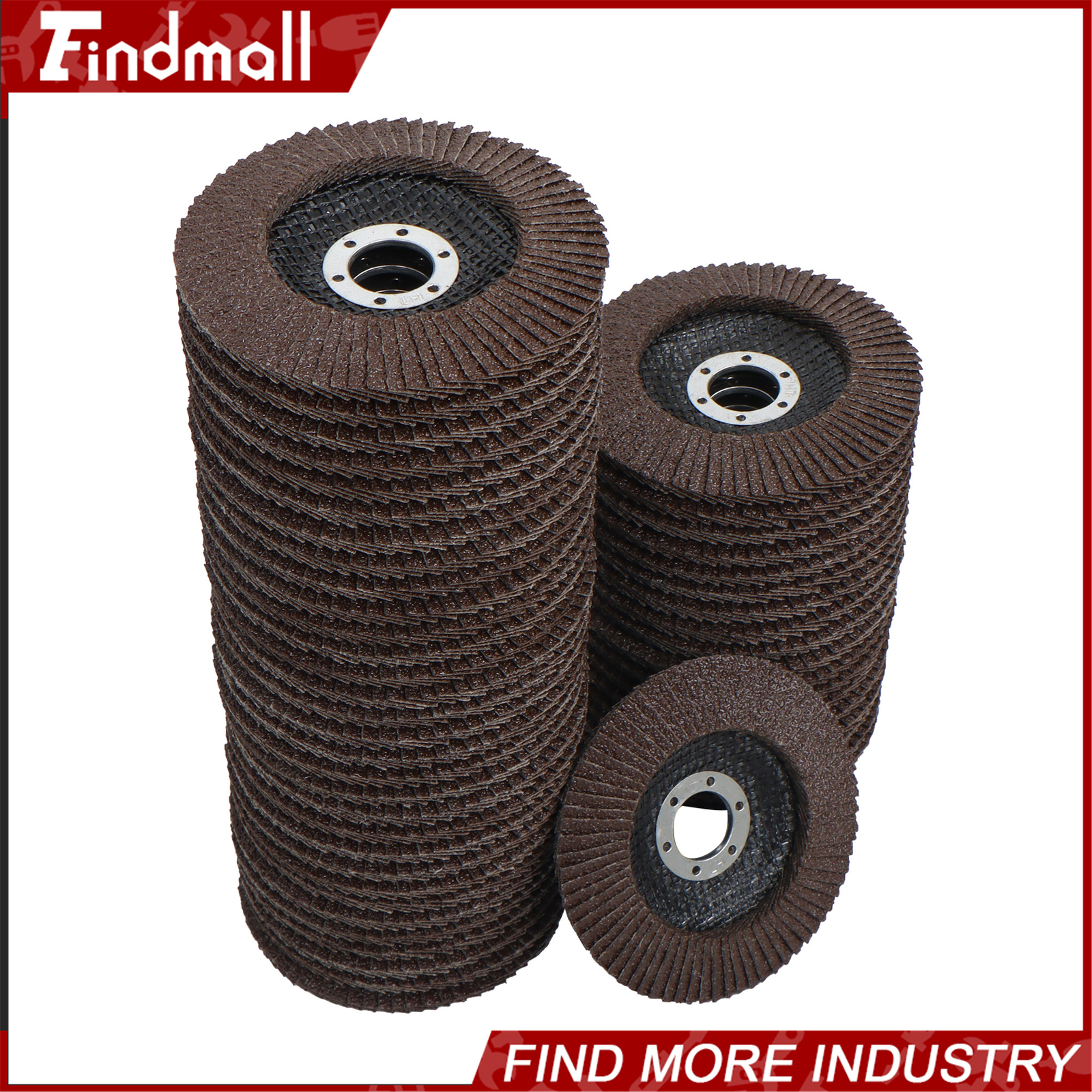 Findmall 50 Pcs 4-1/2″×7/8″ 40 Grit Premium Zirconia Flap Disc Sanding Grinding