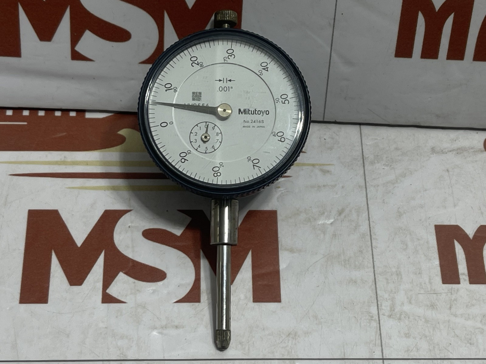 Mitutoyo 2416S Dial Indicator 4-48 UNF Thread 0-100 Reading 0-1″ Range
