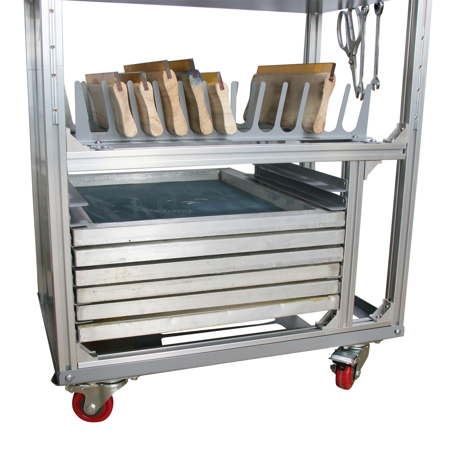 5-in-1 Multi-functional Combination Rack 4 Layers Drying Storage Holder w/Wheels