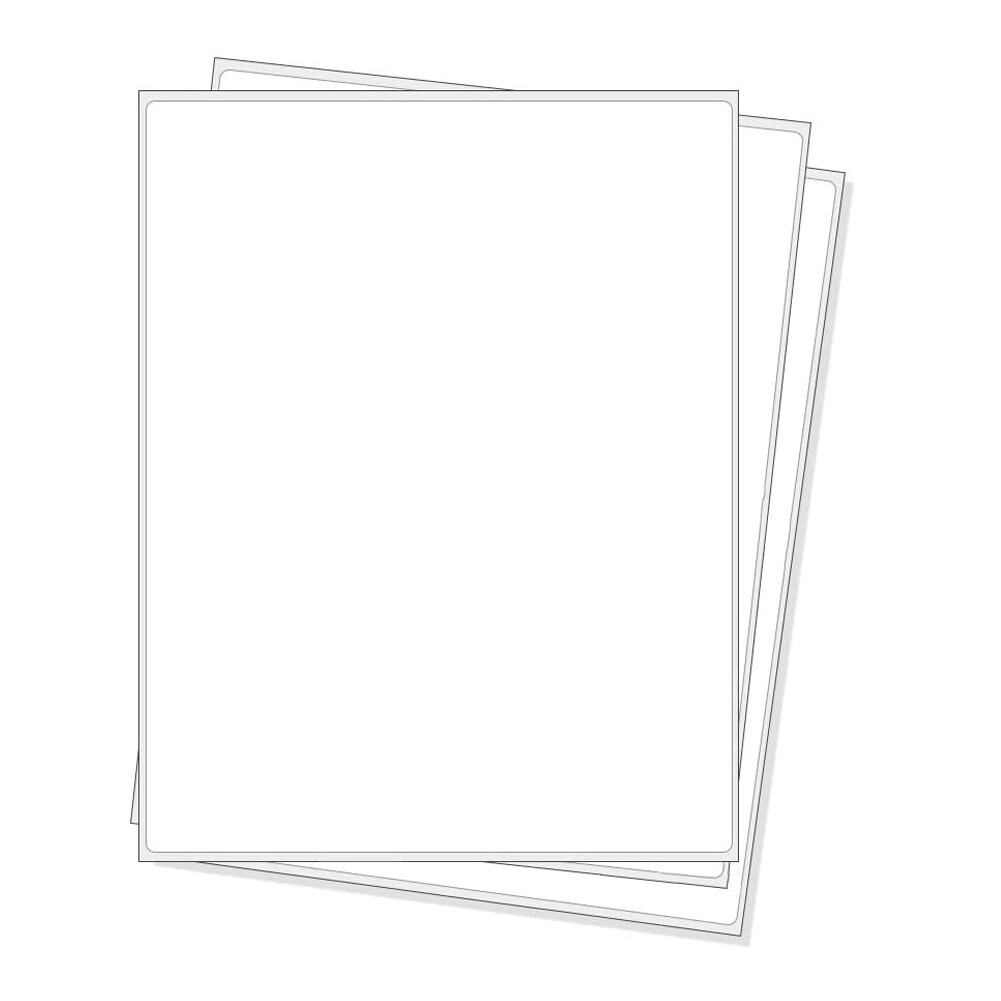 8.5″x11″ Full Sheet Address Shipping Labels Blank Self Adhesive 8-1/2″ x 11″ UPS