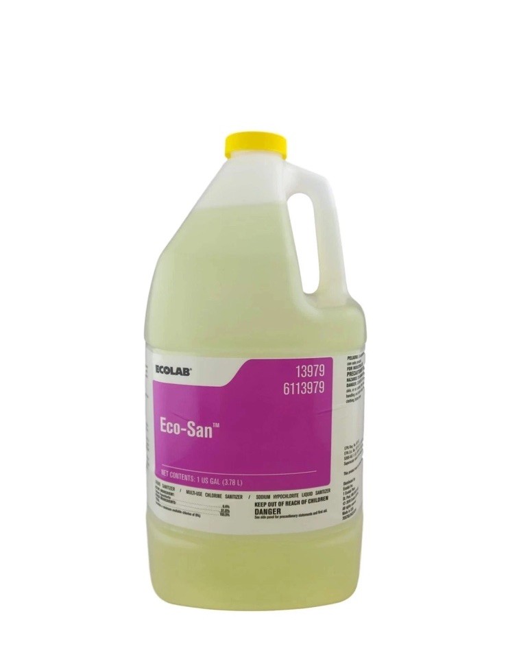 Ecolab Eco-San Commercial-Stregth Sanitizer, 1 Gallon Bottle, Ultra Concentrated