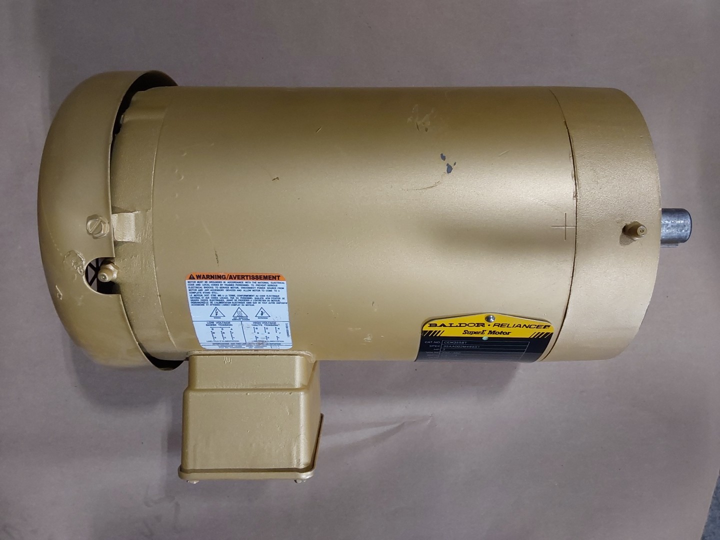 NEW BALDOR 2 HP SUPER E MOTOR / CEM3558T 230/460 VOLT 1755 RPM 145TC FRAME
