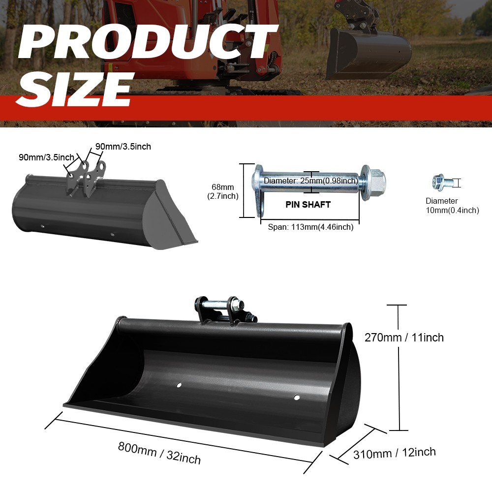 Upgrade HY12C FREE SHIP Mini Excavator 1.2Ton Gas B&S EPA Engine+5 Accessories