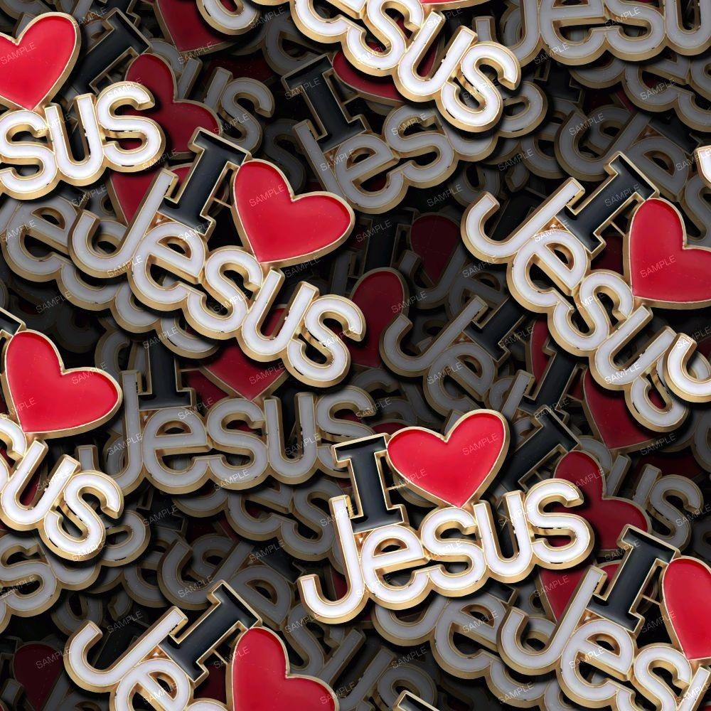 I Love Jesus 42 – 18″x46″ Hydrographic Film Hydro Dipping