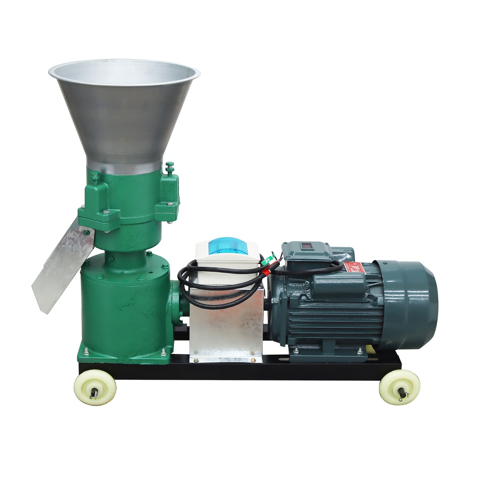 2mm Animal Feed Pellet Mill Machine Poultry Livestock 200kg/h 3 Rollers 220V