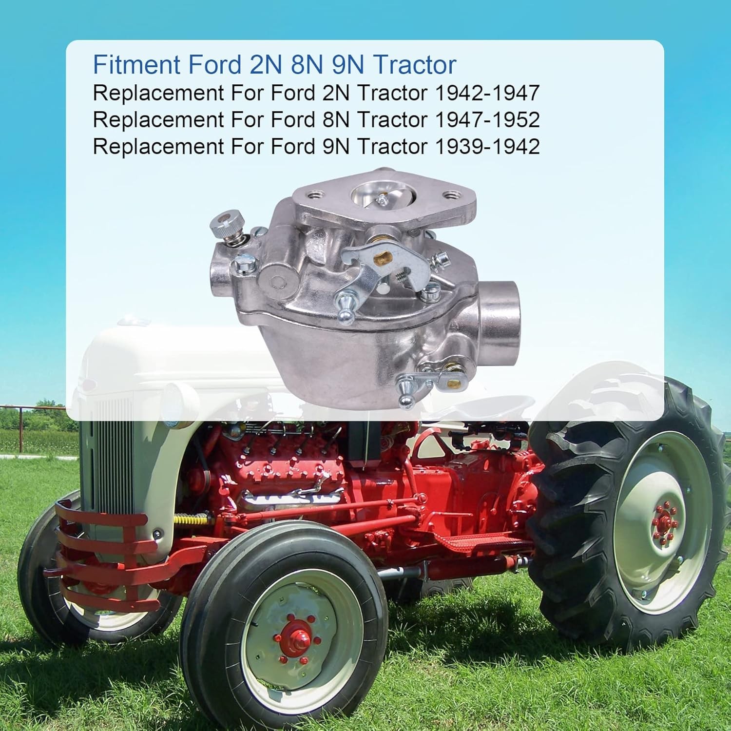 Fit Ford Tractor 2N 8N 9N Heavy Duty TSX33 8N9510C-HD Marvel Schebler Carburetor
